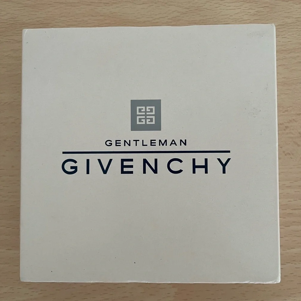 Givenchy Men’s Black Leather Belt Gift Set Two Buckles Gentleman Collection NIB